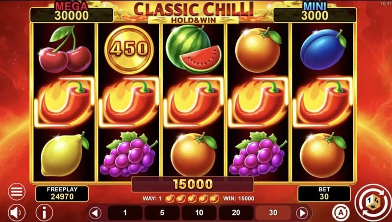 Classic Chilli Hold & Win - nakapirming Jackpot sa simbolo
